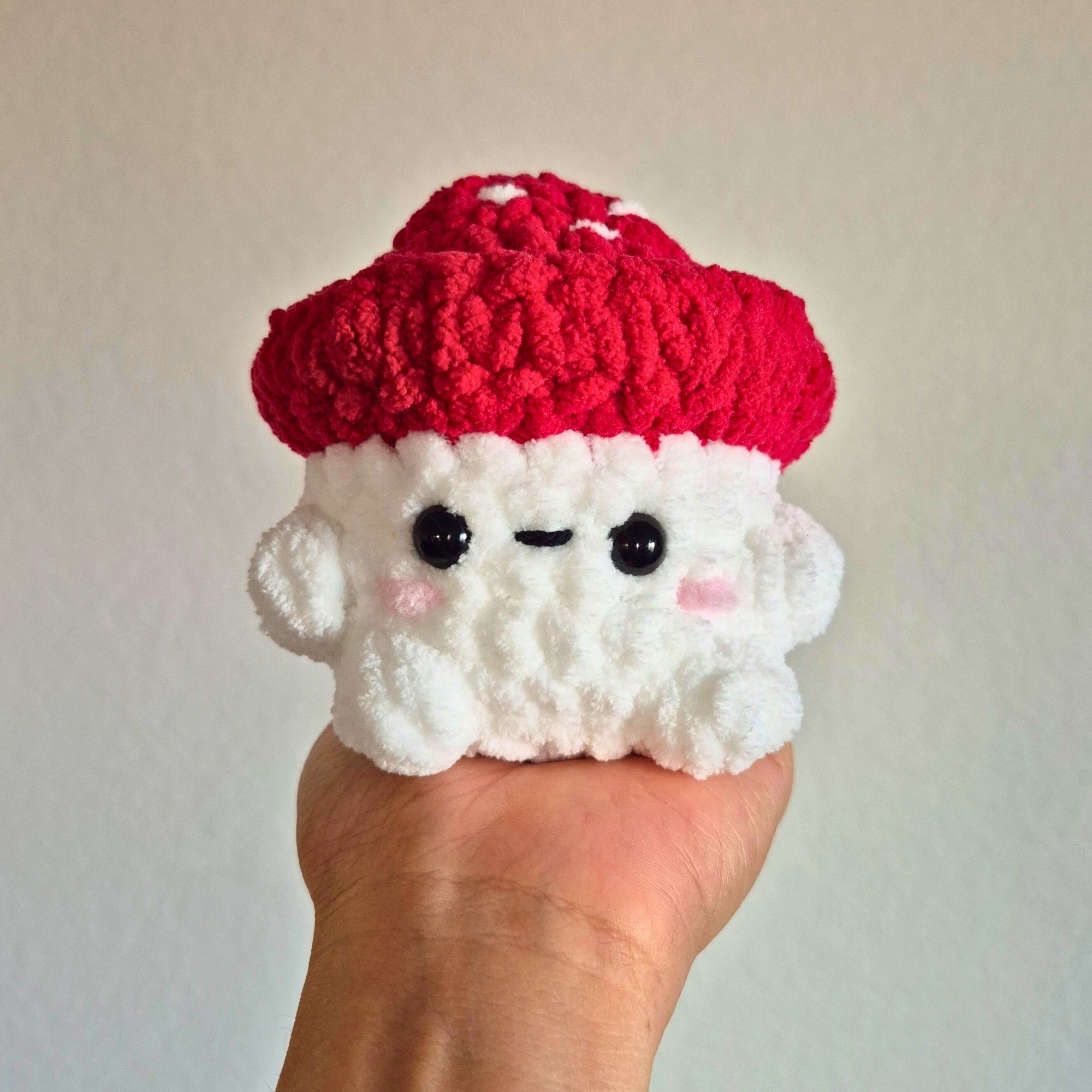 Crochet Bunny, Bear and Classic Mushroom Plush