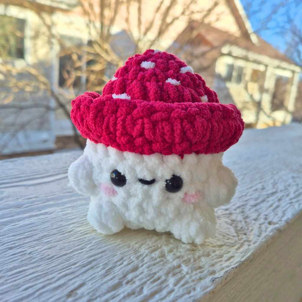 Crochet Bunny, Bear and Classic Mushroom Plush