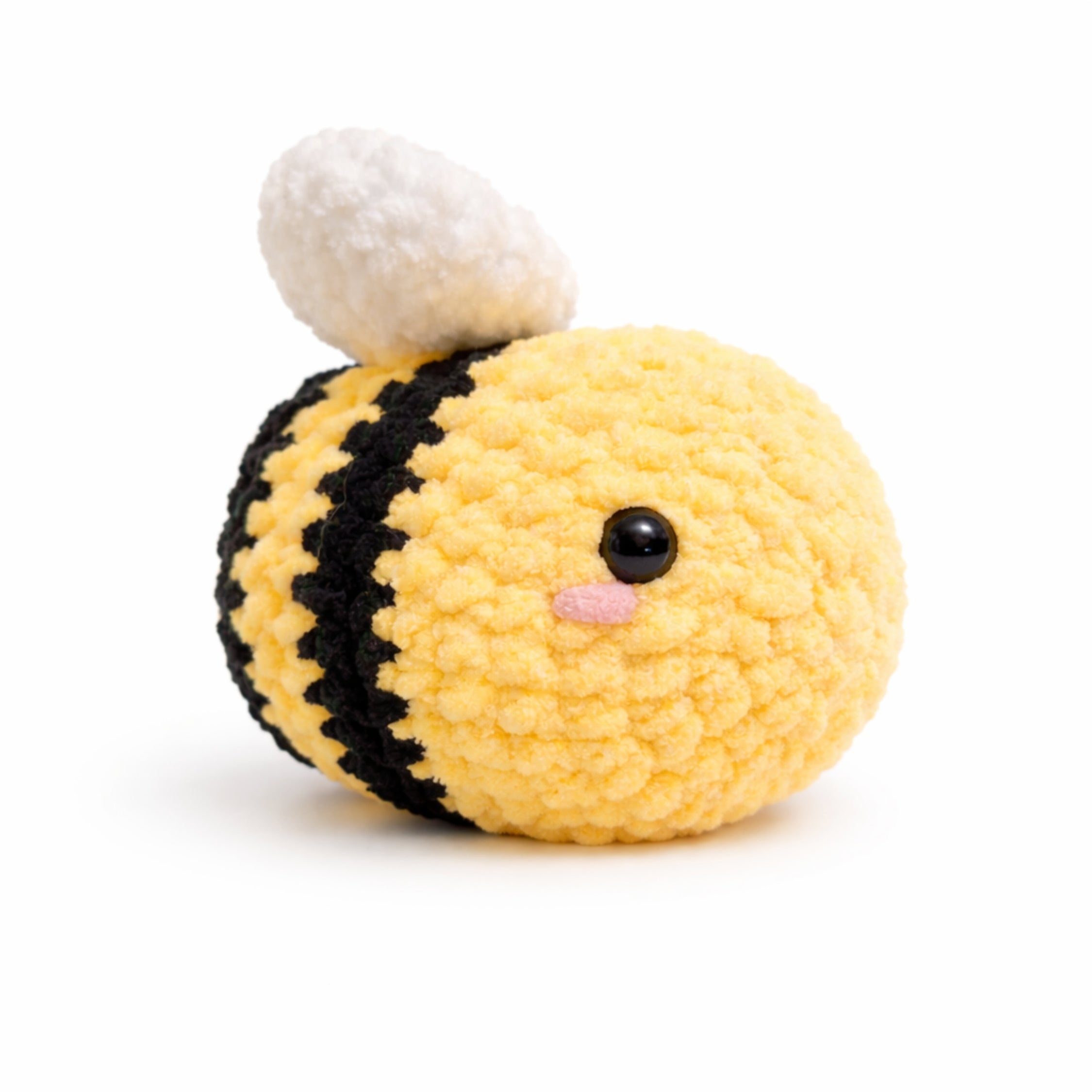 Handmade crochet bee amigurumi plush toy