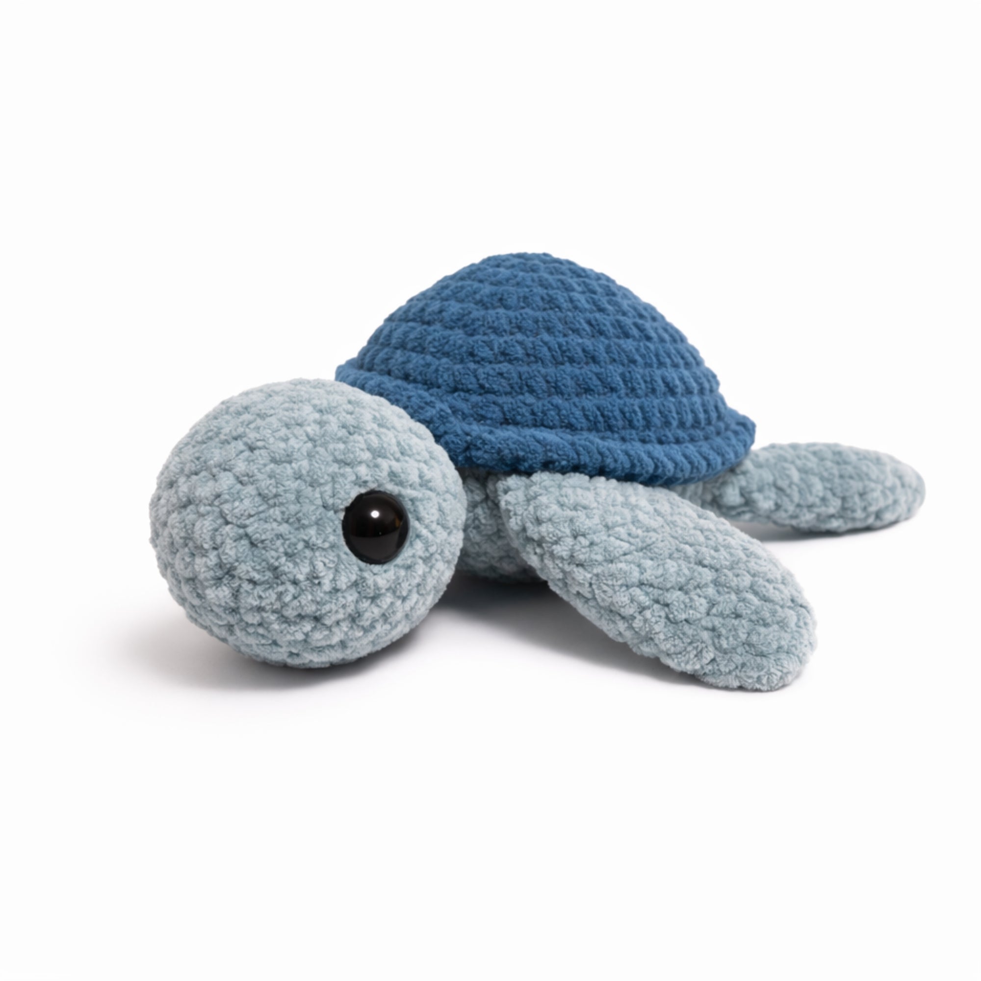 handmade blue crochet sea turtle amigurumi plush toy