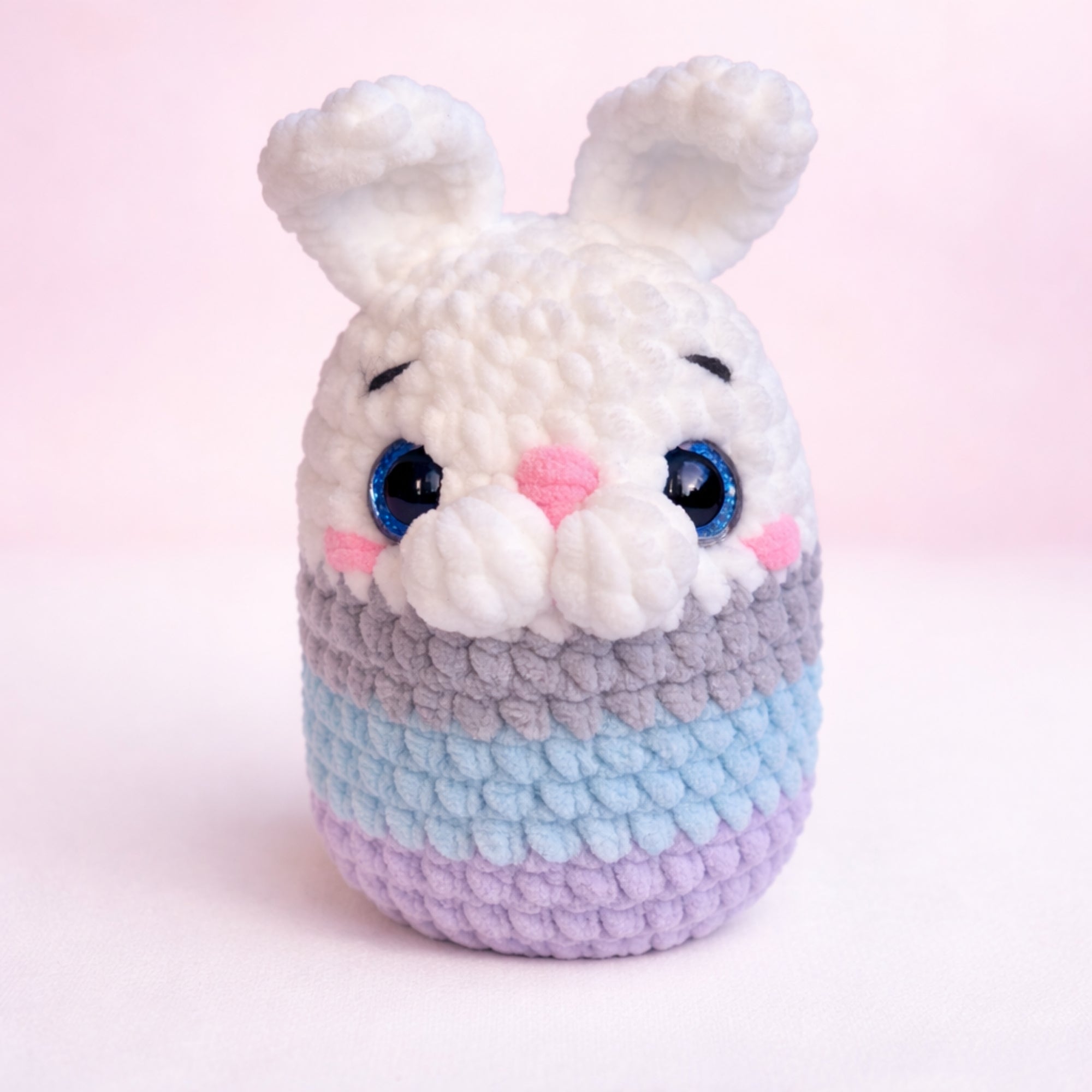 pastel bunny egg crochet plush amigurumi