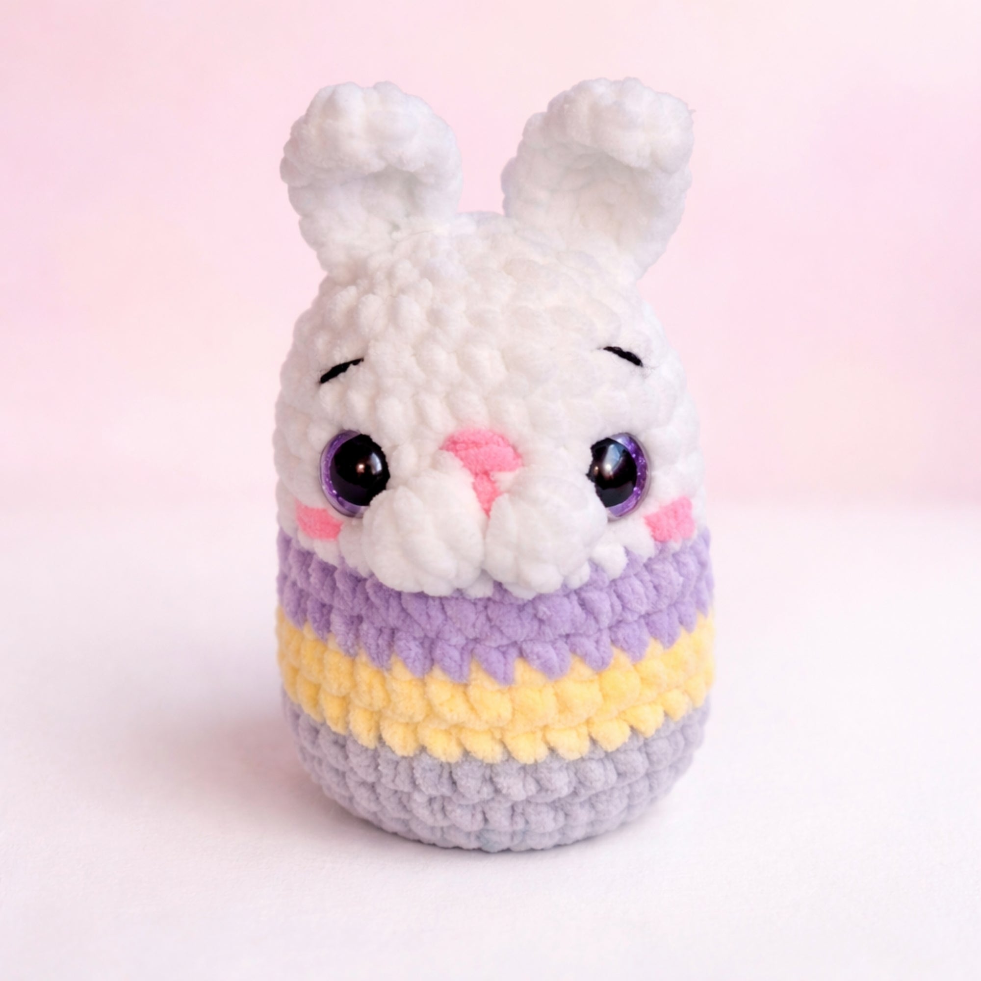 cute bunny egg crochet plush toy