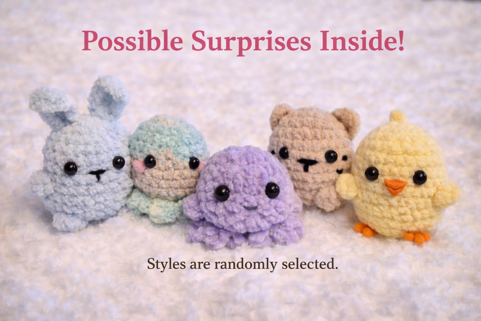 possible crochet animal surprises inside mystery eggs