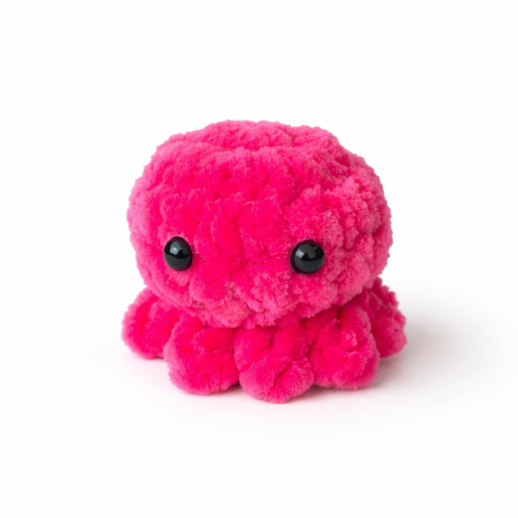 Cute red crochet baby octopus plush handmade amigurumi toy, soft mini octopus perfect for gifts and decor