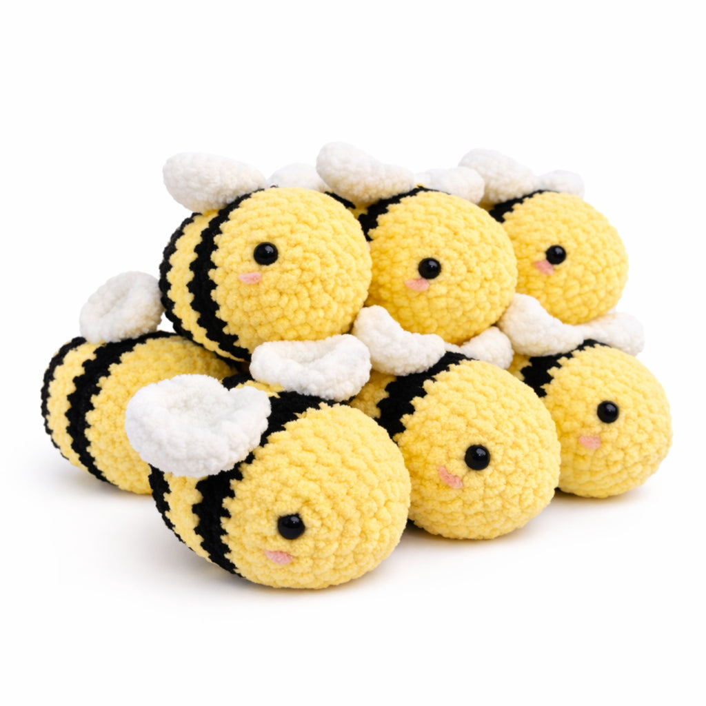 crochet bee amigurumi plush toy collection