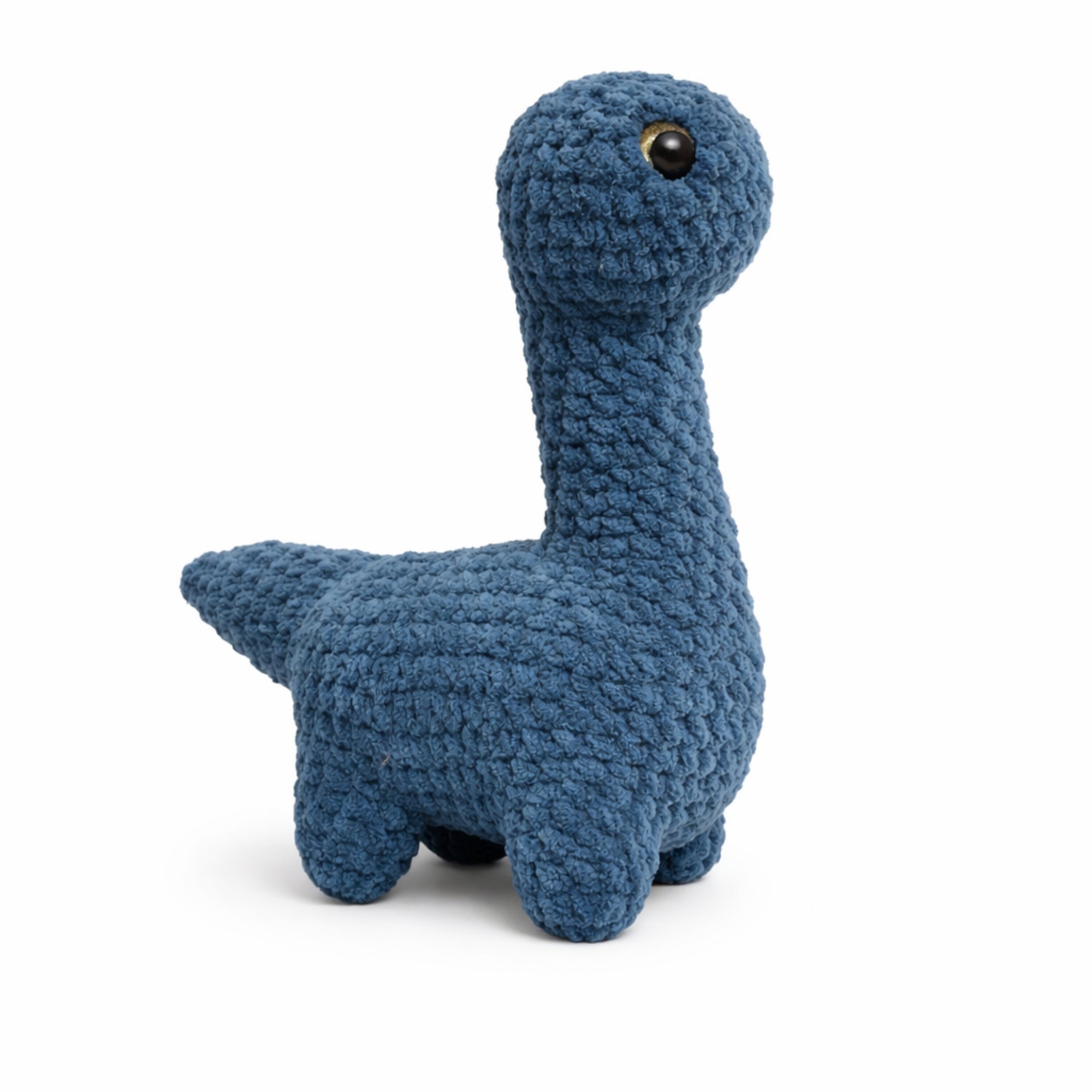 Dark green handmade crochet dinosaur plush