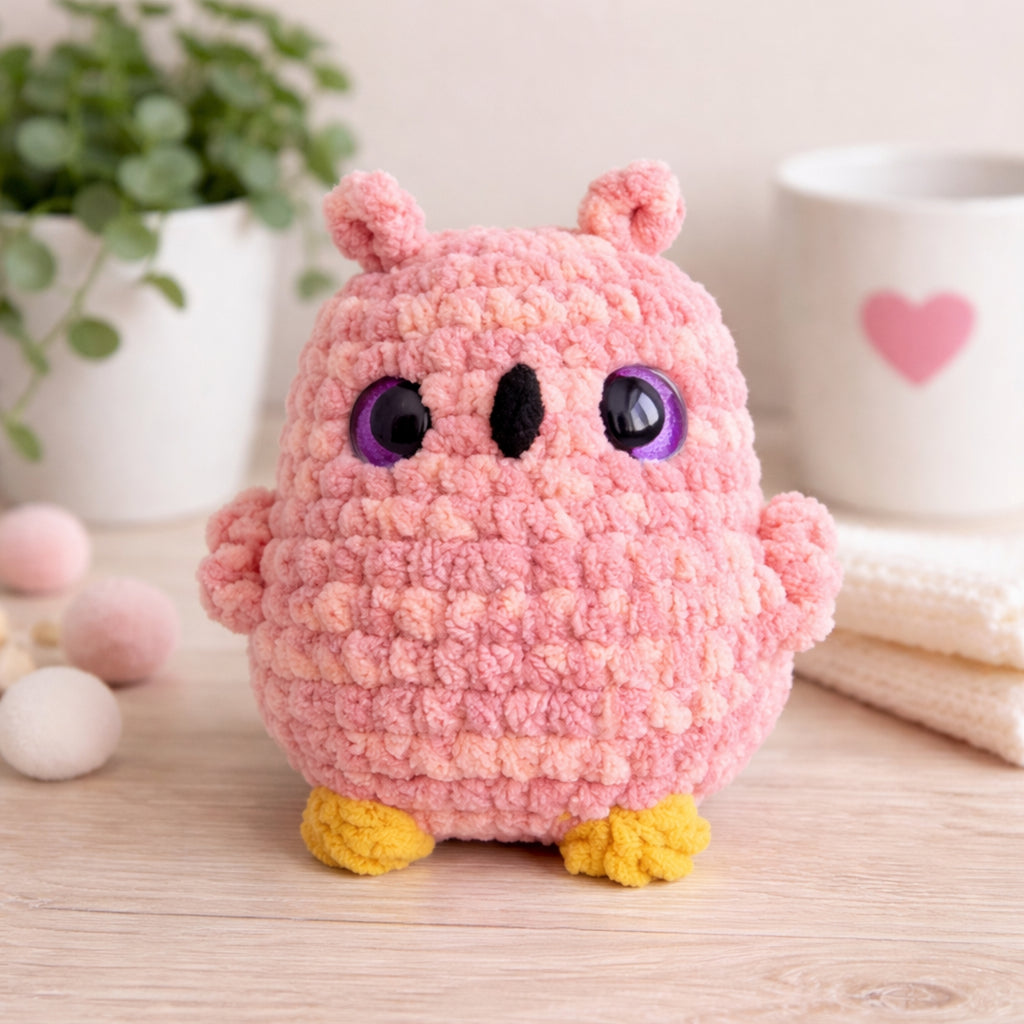 cute handmade crochet owl plush toy decor
