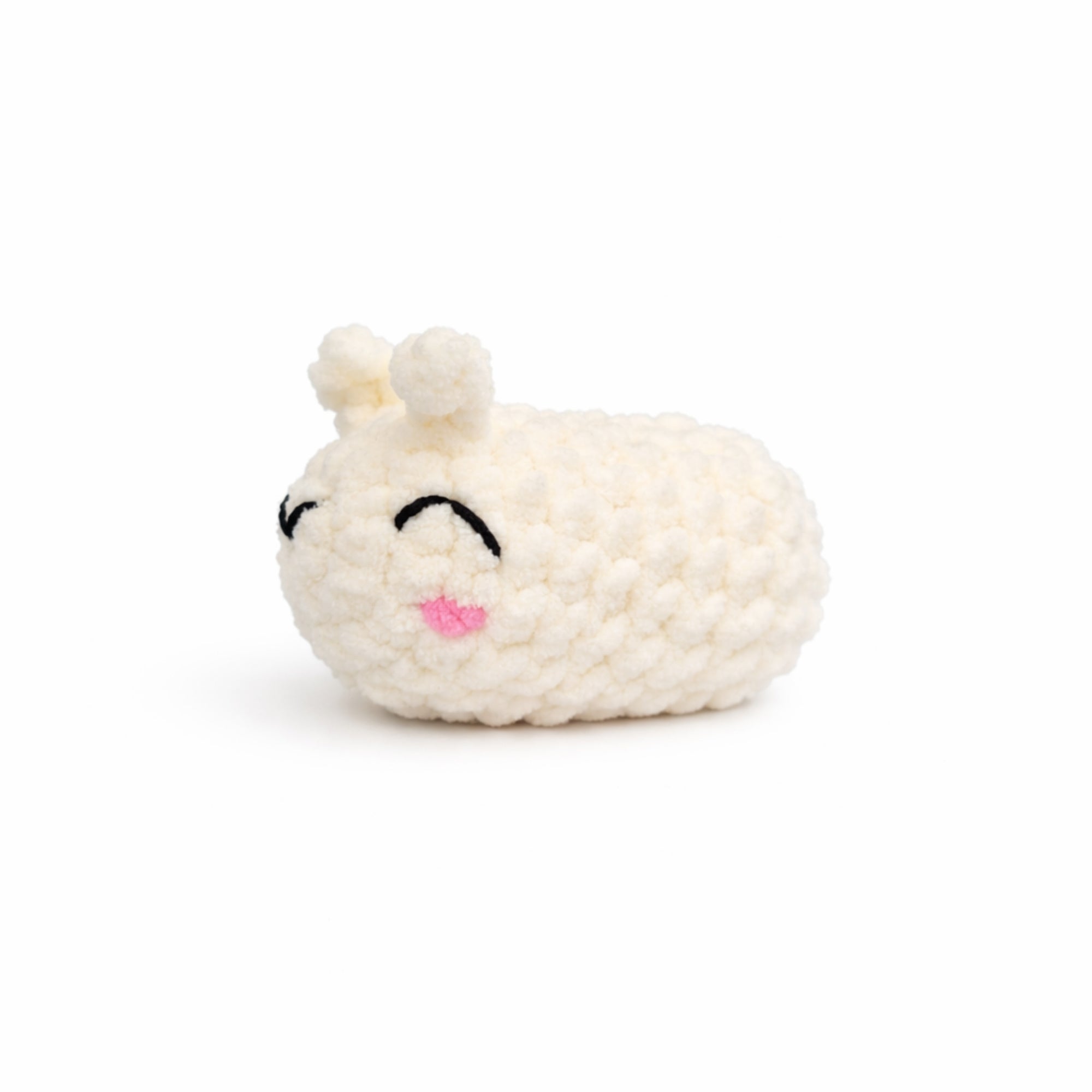 Handmade crochet snail amigurumi body without shell