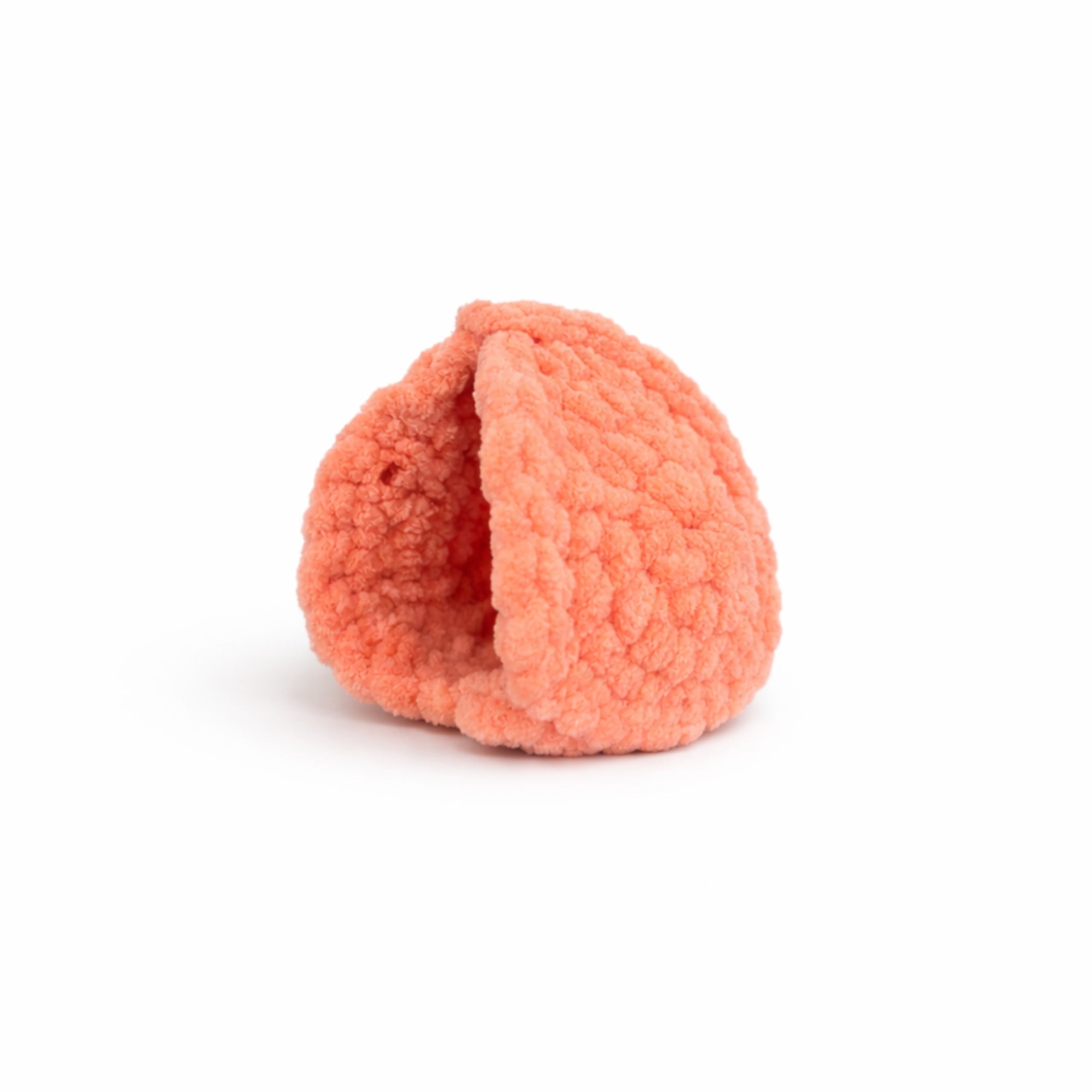 Handmade crochet snail amigurumi removable shell.