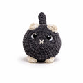 dark gray handmade crochet cat amigurumi plush toy