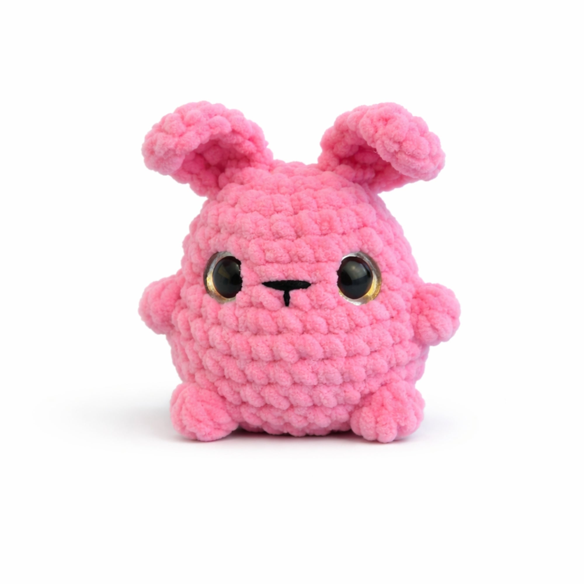 Handmade crochet bunny amigurumi plush toy pink