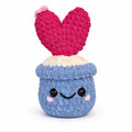 Handmade kawaii crochet heart cactus plush blue pot amigurumi gift