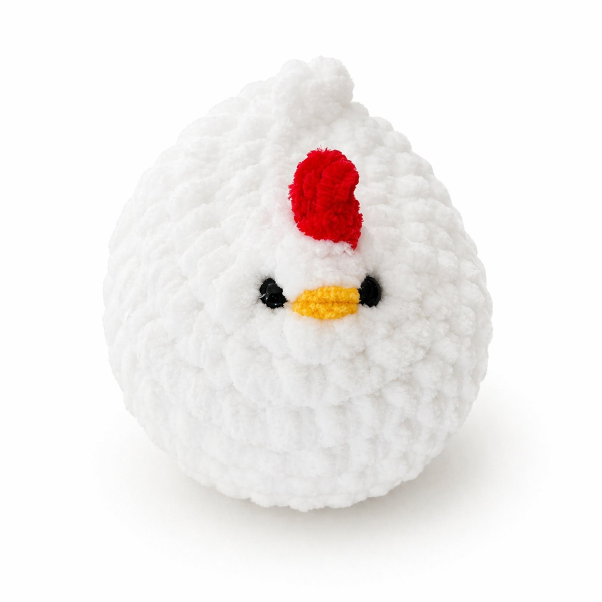 Happy Hen crochet plush , handmade amigurumi chicken toy soft fluffy mini hen approx 3 inches tall