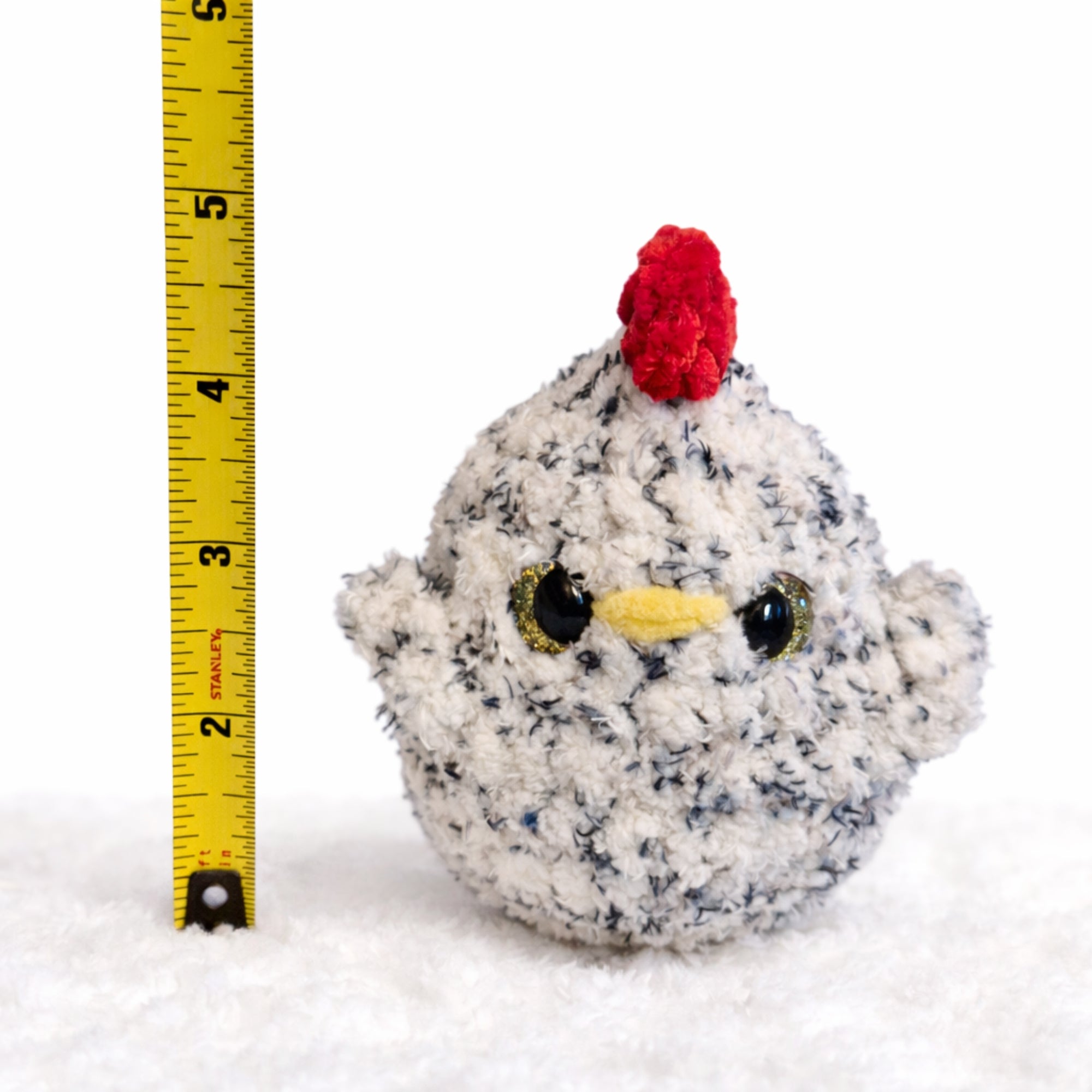 small crochet chicken plush tall